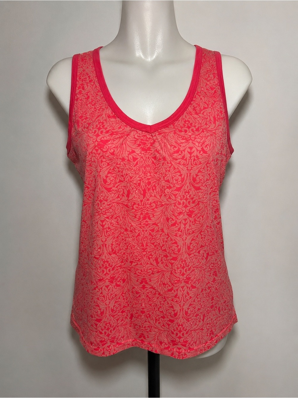 Danskin Now Women's Pink Floral Sleeveless Tank Top M